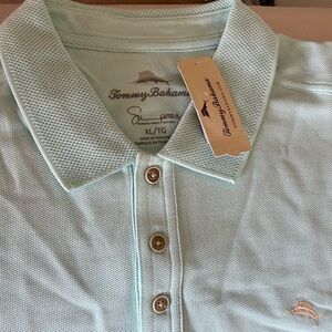 NWT Tommy Bahama Mens Emfielder Polo Size XL light green-Aruba